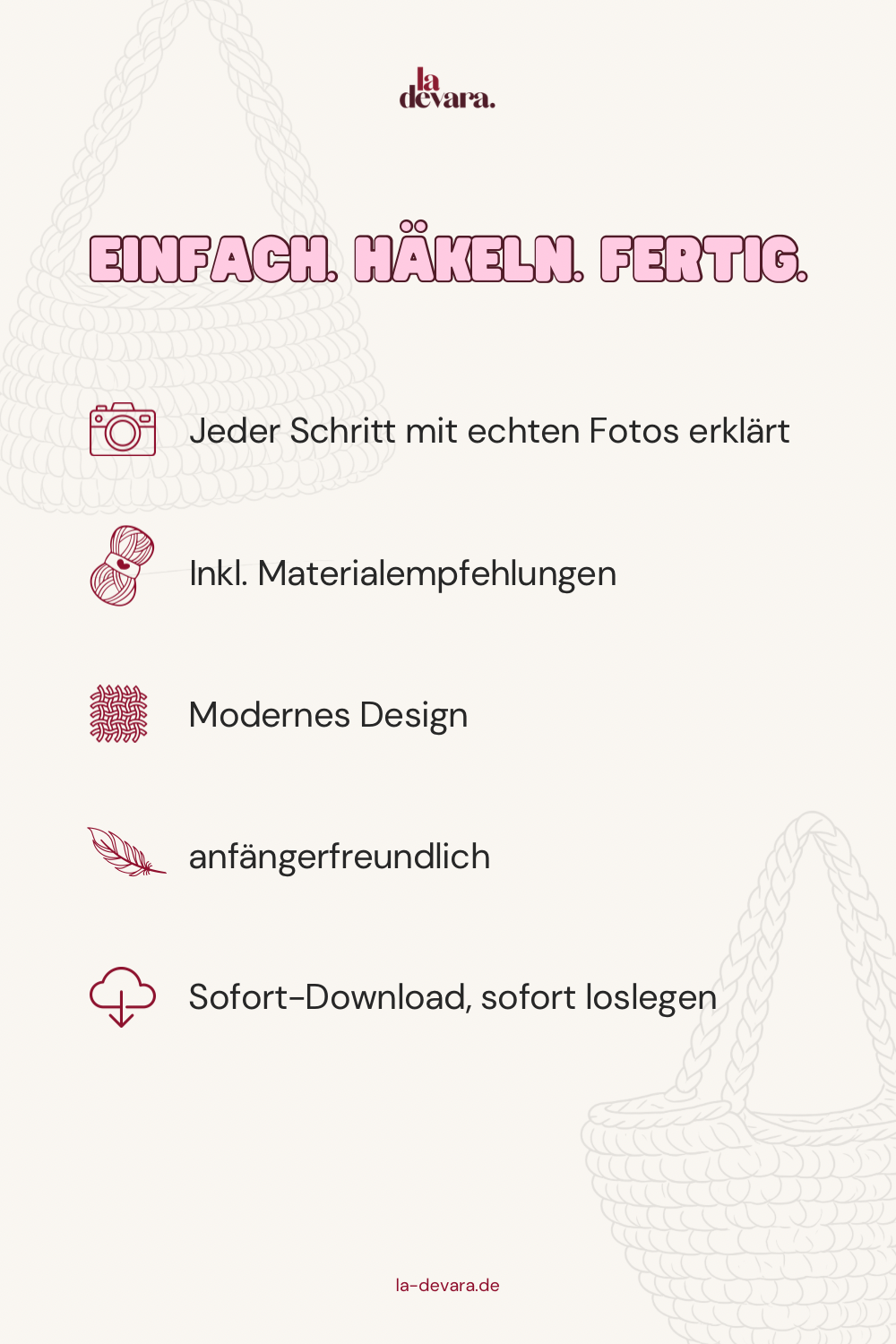 Häkelanleitung Tasche Alma – PDF Download