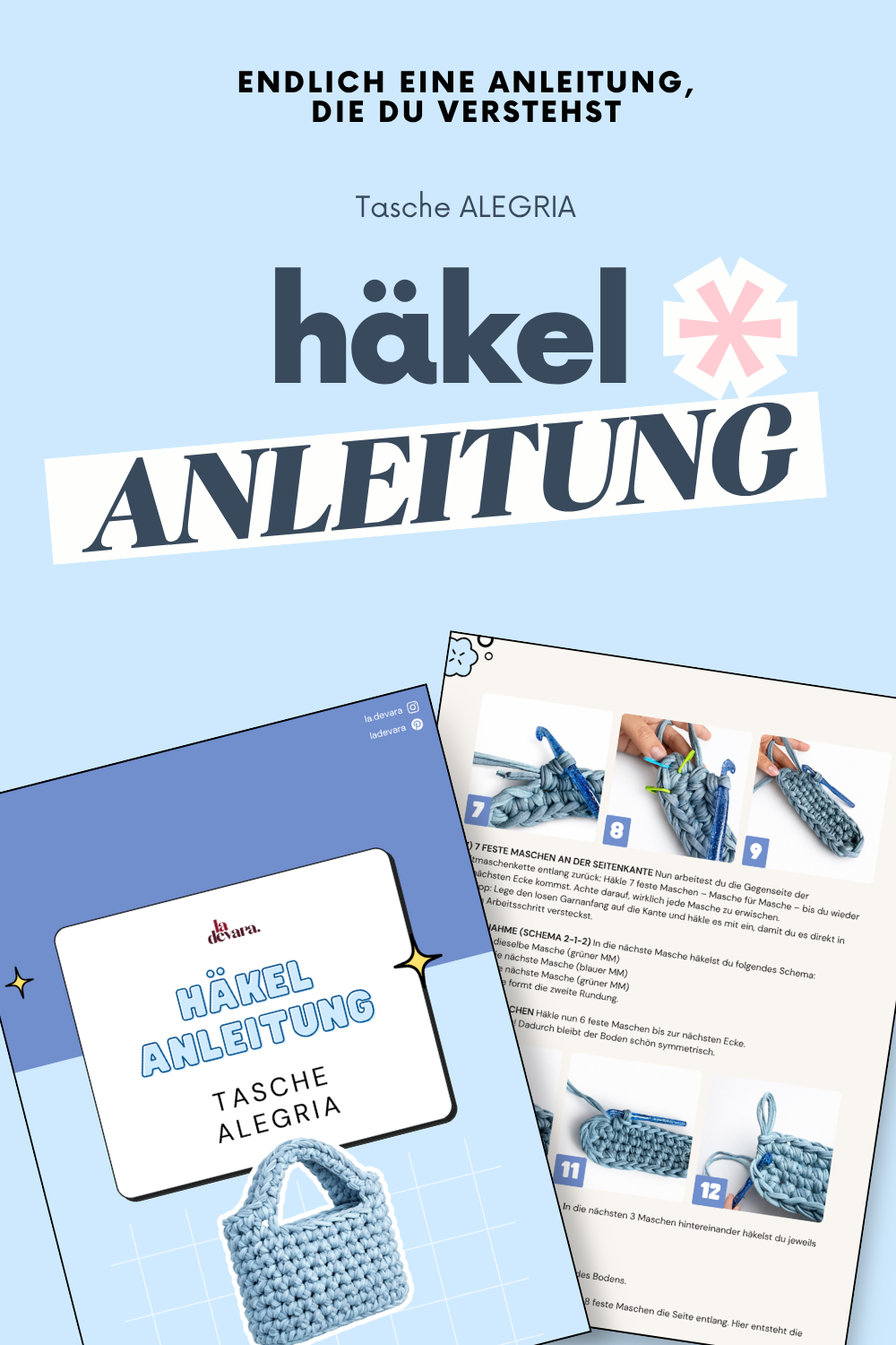 Häkelanleitung Tasche Alegria – PDF Download