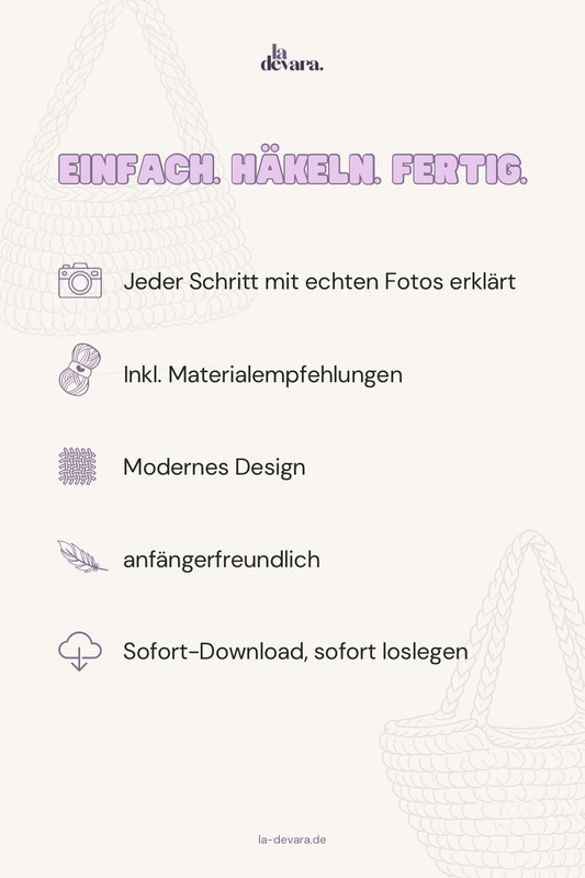 Häkelanleitung Tasche AMARA - PDF-Download