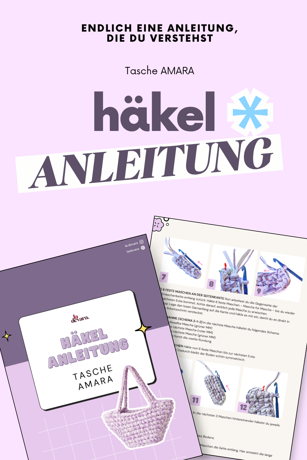 Häkelanleitung Tasche AMARA - PDF-Download