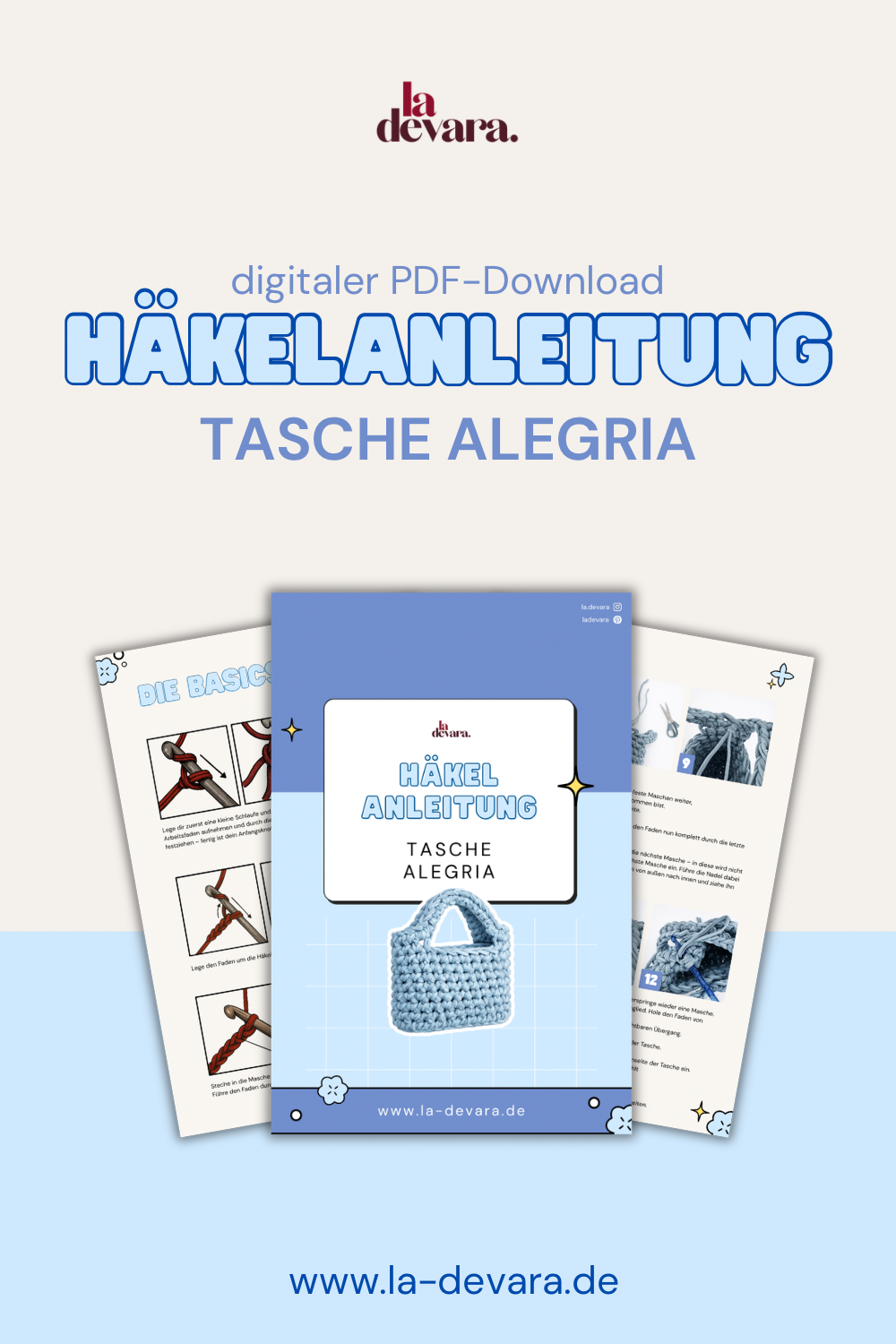 Häkelanleitung Tasche Alegria – PDF Download