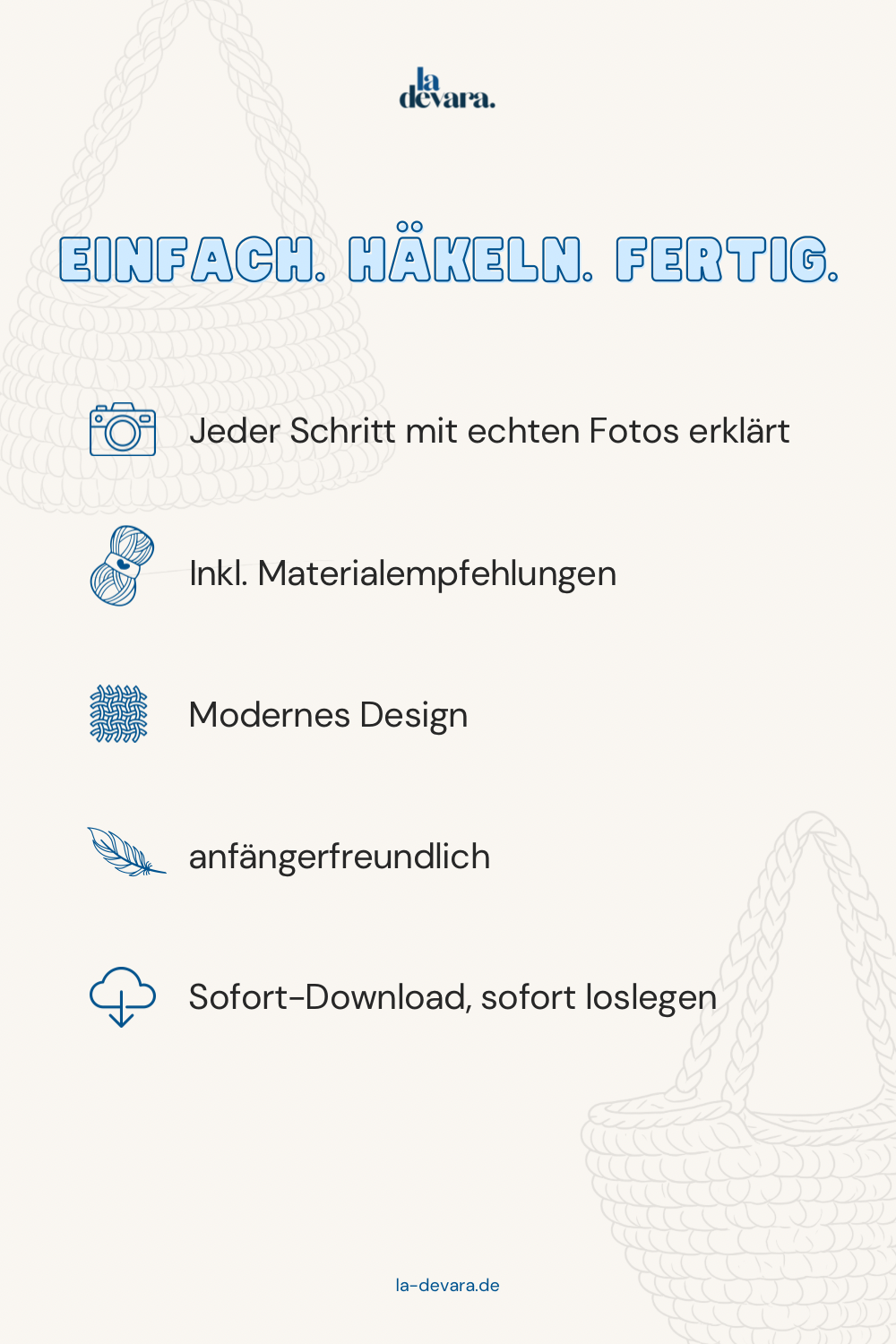 Häkelanleitung Tasche Alegria – PDF Download